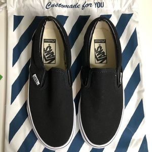 Black custom Vans
